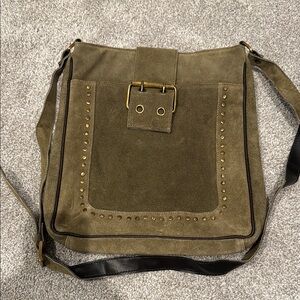Olive Green Faux Suede Bag